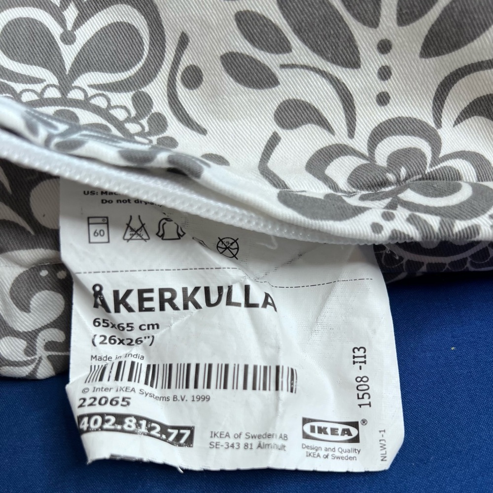 IKEA Akerkulla pillow cover/shams 20x20 lot of 2 - Picture 3 of 3